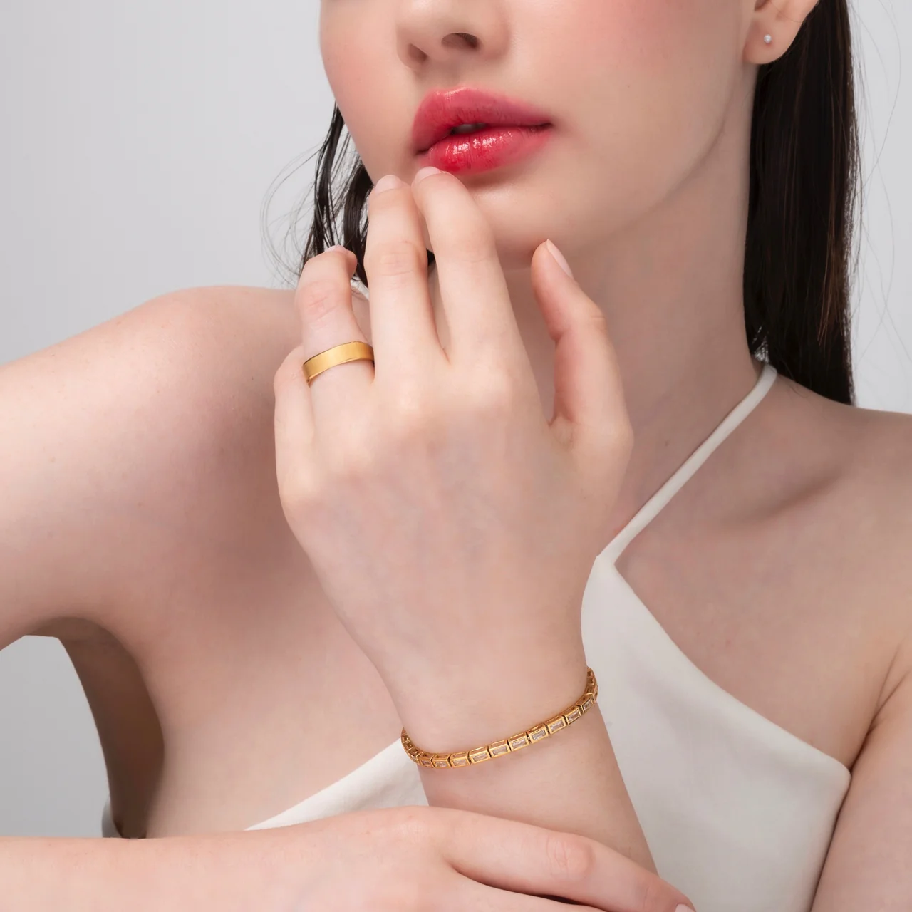 Aliança de Tungstênio London Ouro Fosco 5mm - Image 3