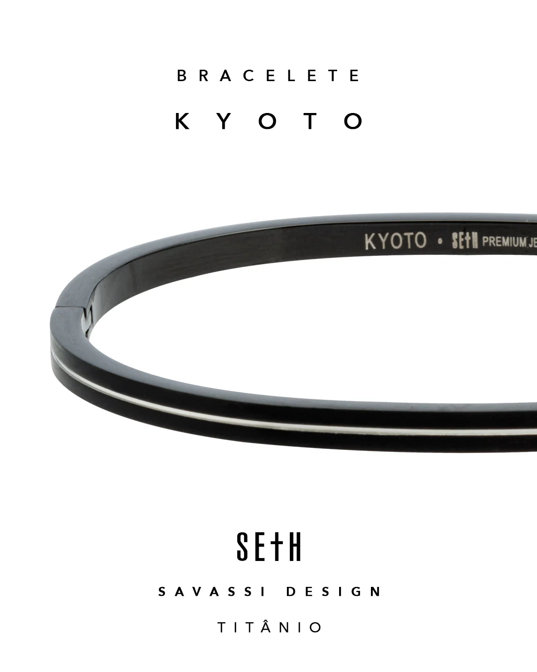Bracelete Kyoto Titânio Preto - Image 5
