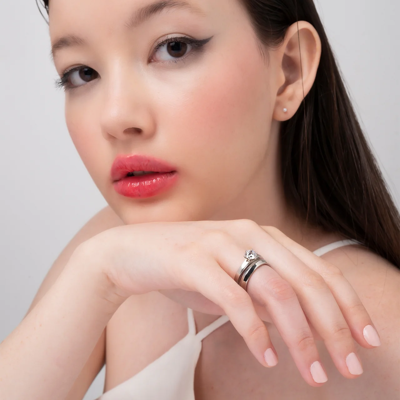 Anel Solitário Prata 925 Love - Image 3