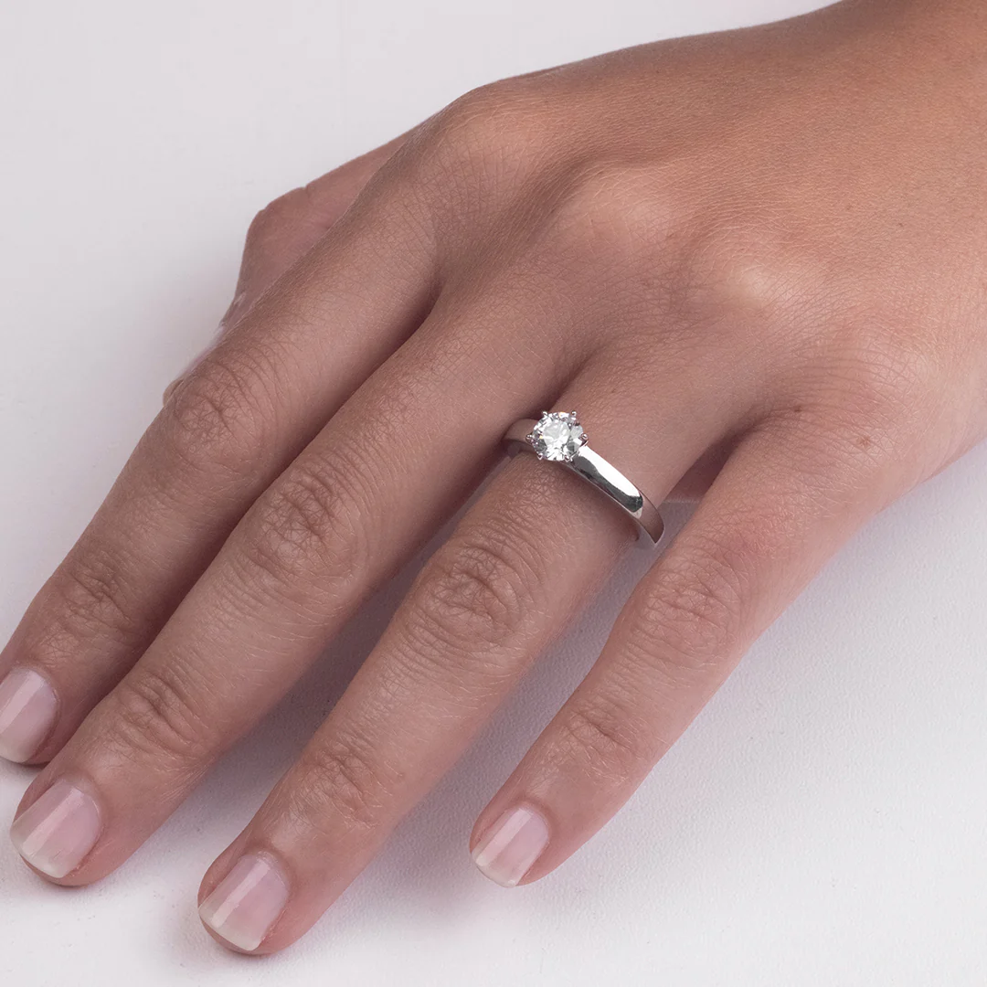 Anel Solitário Prata 925 Love - Image 4