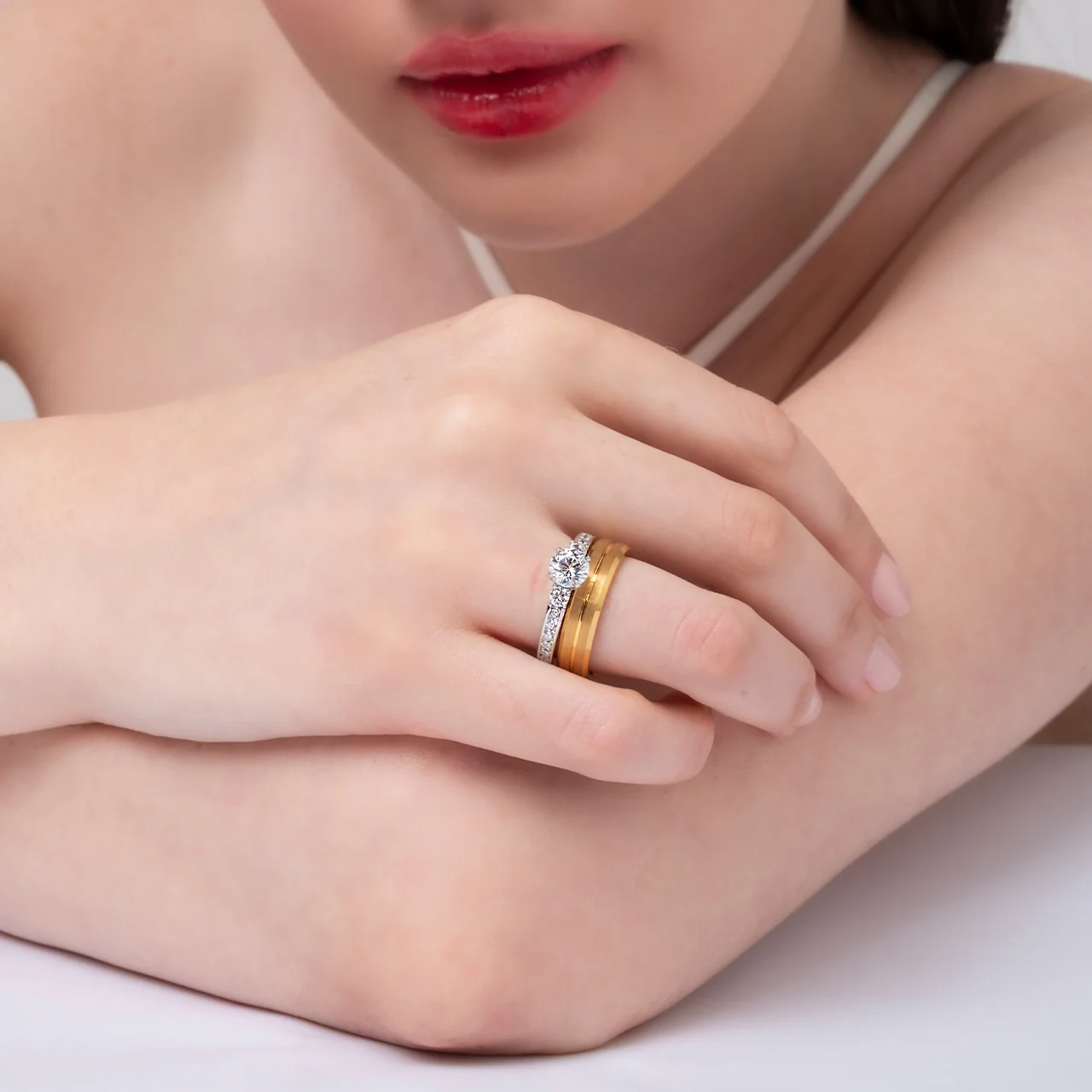 Anel Solitário Prata 925 Paris - Image 3